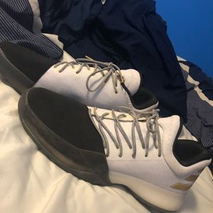 Adidas men Harden Vol.1 white core black gold
